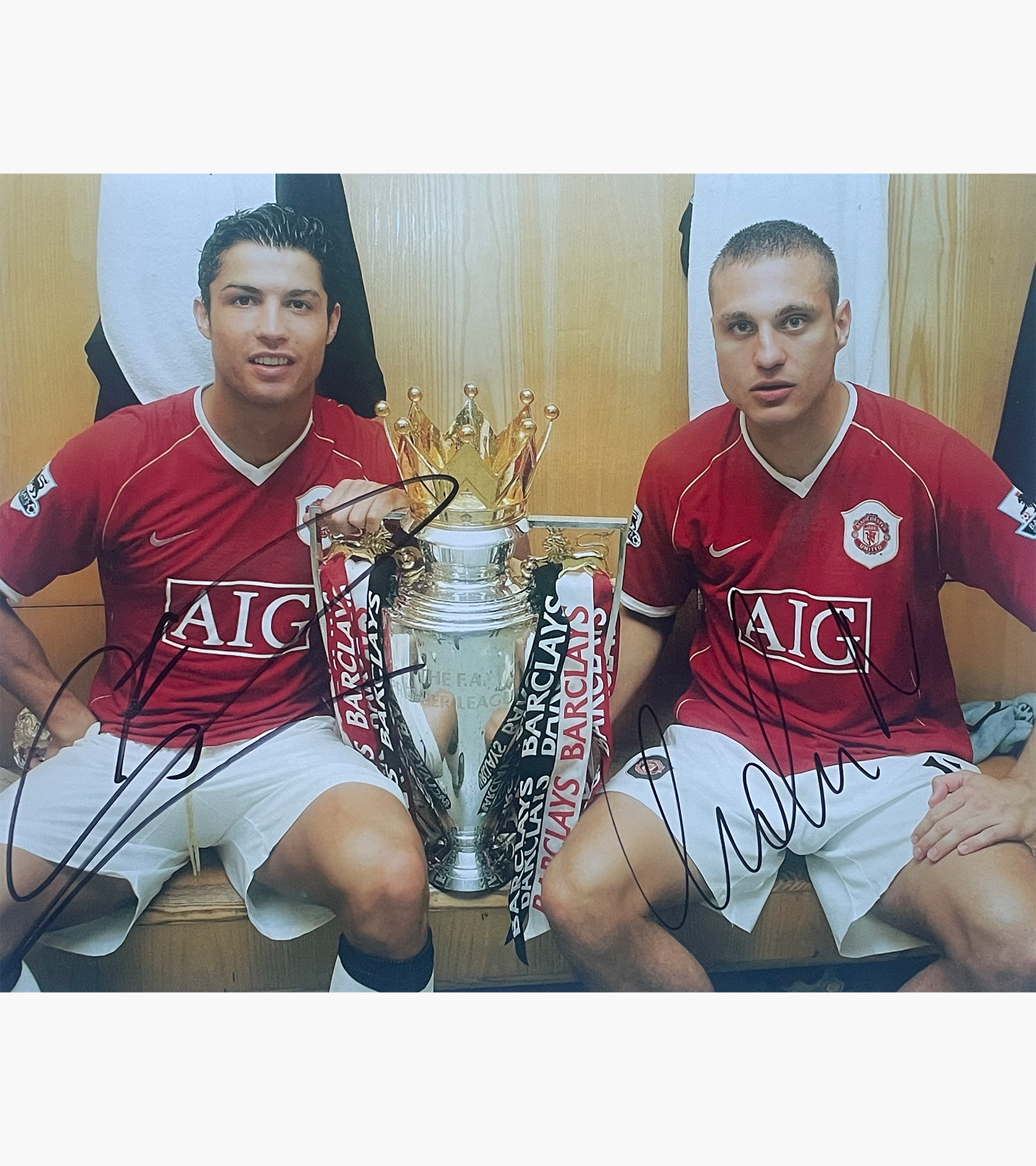 Cristiano Ronaldo & Nemanja Vidic – Signed 25.5cm x 20.4cm Colour Photo