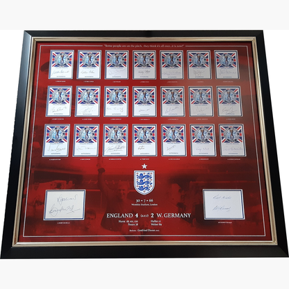 England 1966 World Cup Winners – Complete 22-Man Squad & Sir Alf Ramsey Signed Display