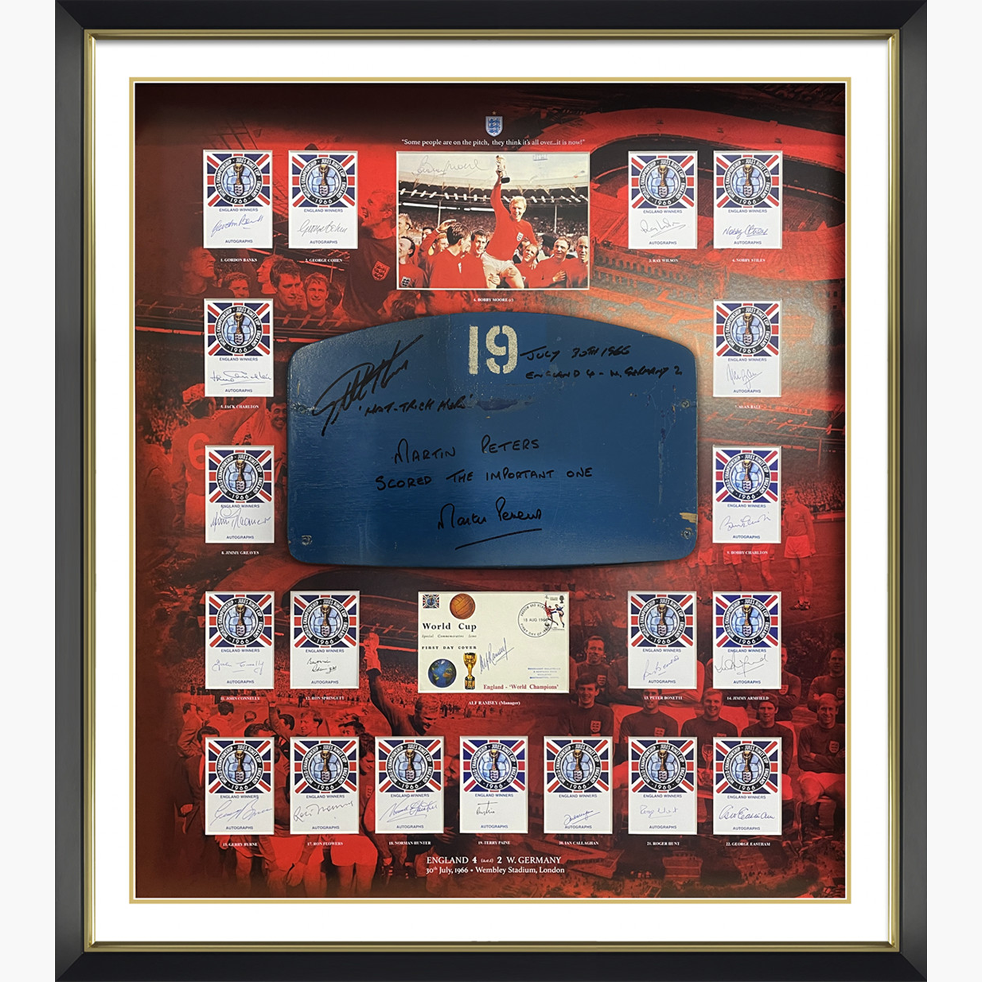 England 1966 World Cup Winners – Official Wembley Seat No.19 Signed Display (One-of-One)