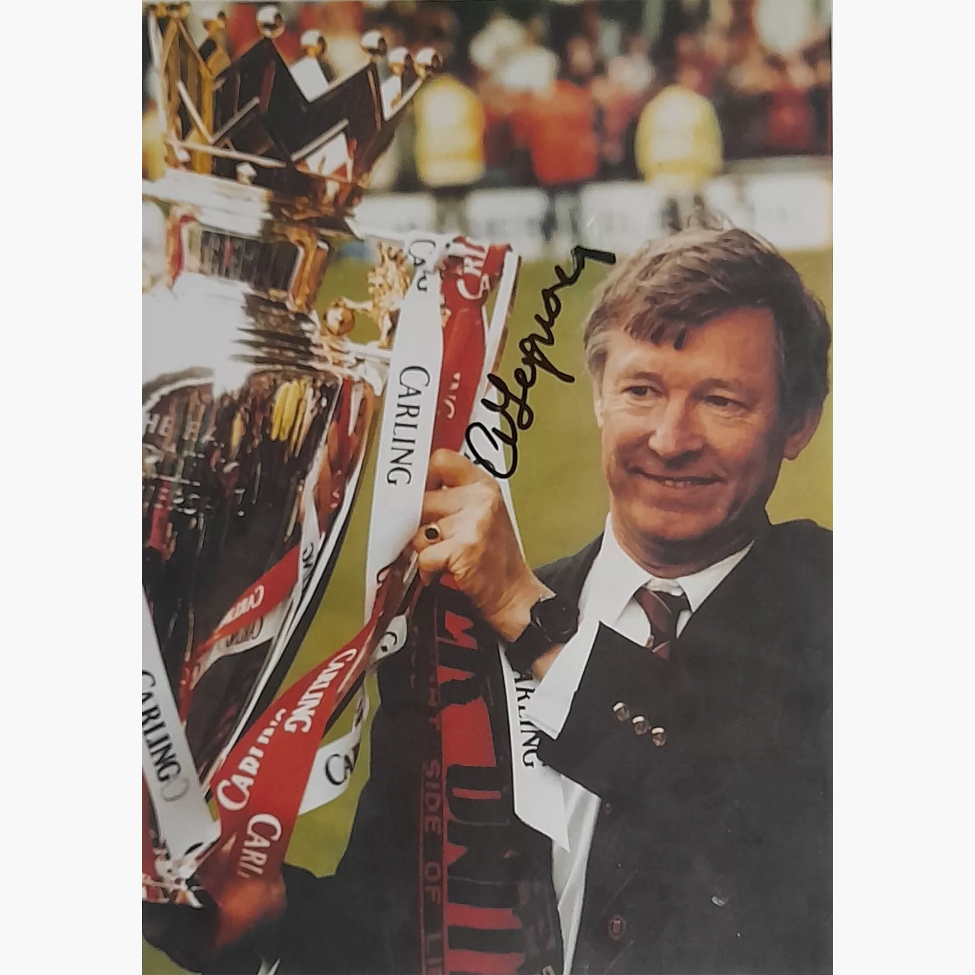 Sir Alex Ferguson Signed Manchester United 1995-96 Premier League Champions Photo – 28.5cm x 20.5cm