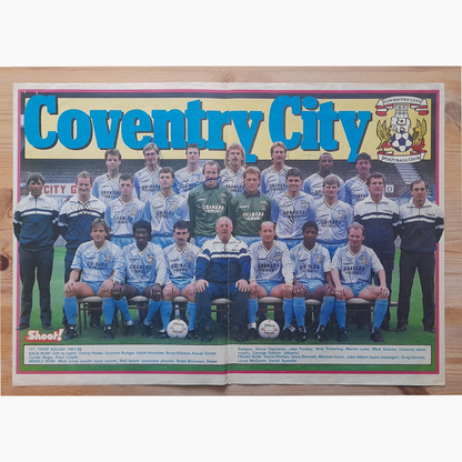 Coventry City 1987-88 Squad FULLY Signed Colour SHOOT Magazine Centrefold – 22 Signatures