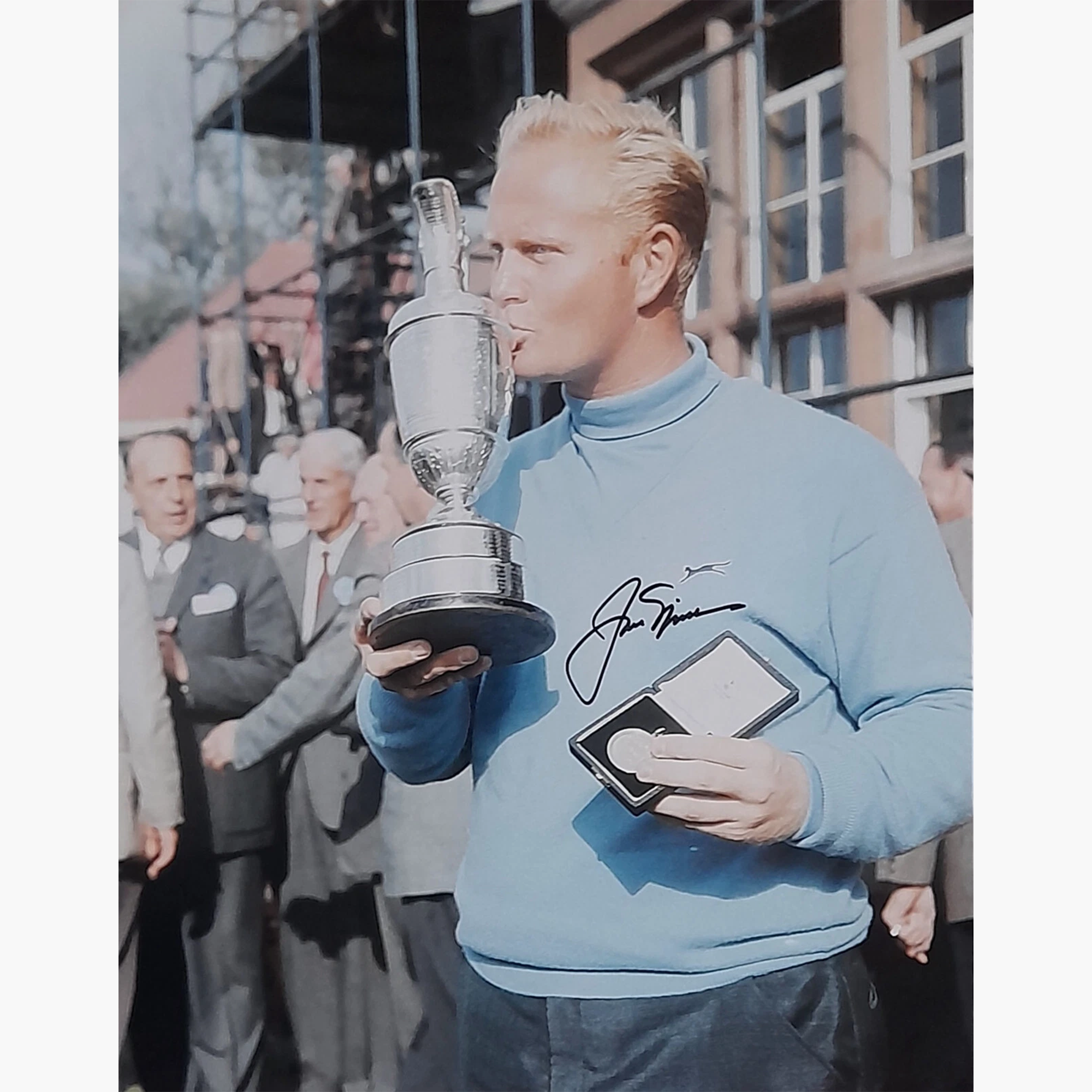 Jack Nicklaus Signed Colour Photo – 1966 Open Championship at Muirfield (35.5cm x 28cm)