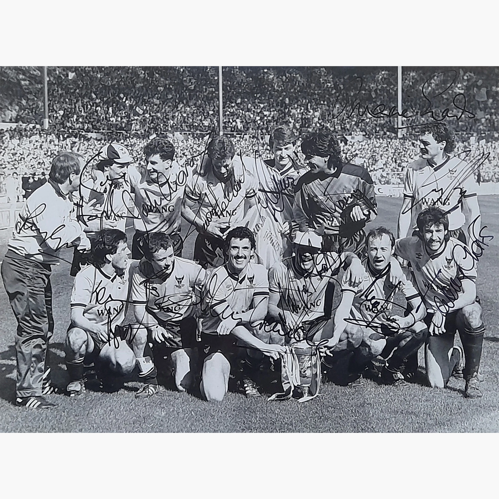 Oxford United 1986 Milk Cup Winners – Fully Signed 9.5" x 7" Press Photo