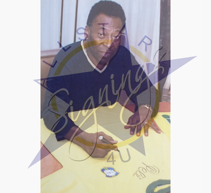 Edson Pelé Signed Brazil 1970 World Cup Retro Shirt – Icon of the Game