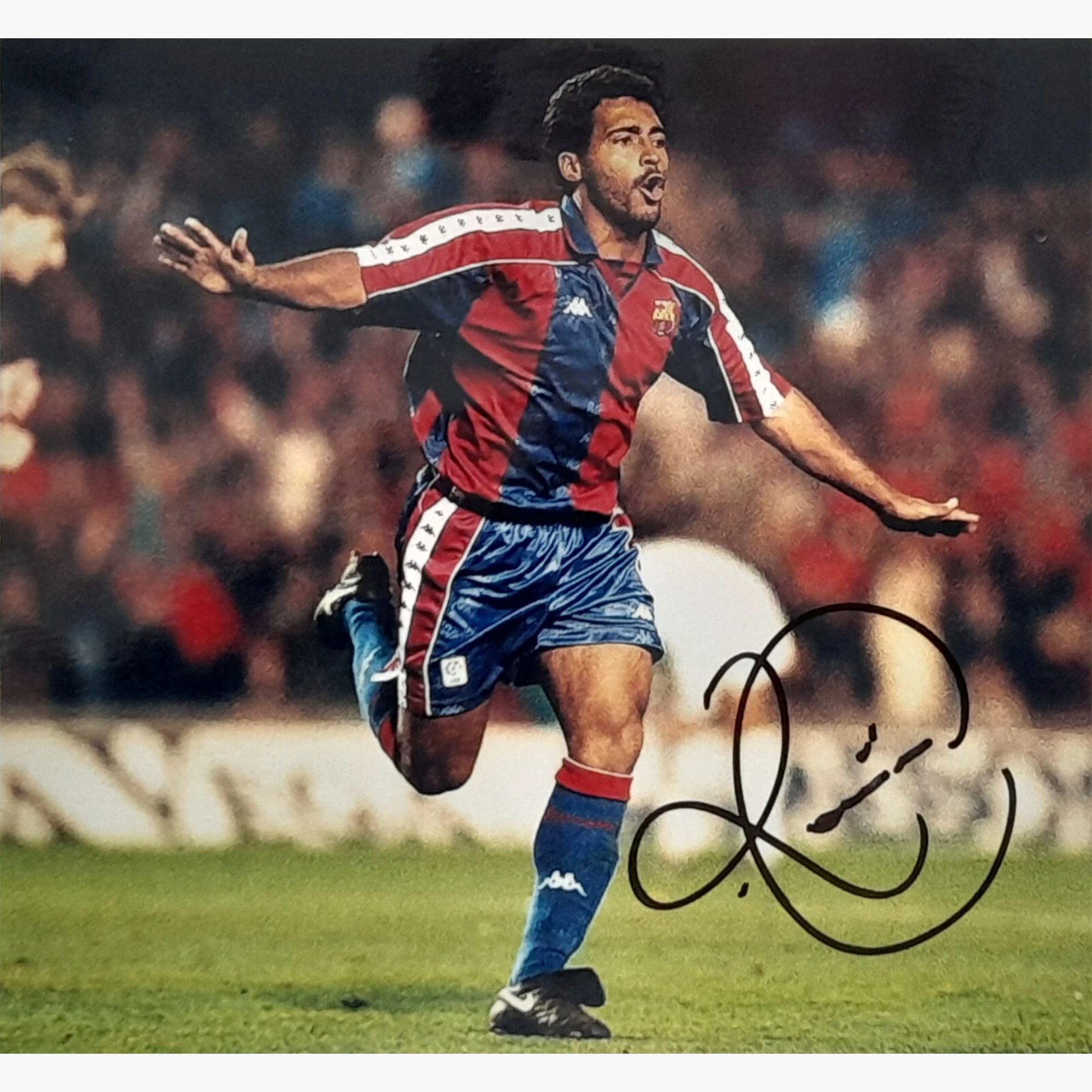 Romario Barcelona Signed 16.3cm x 15.1cm Photo – El Clasico Hat-Trick Hero (1994)