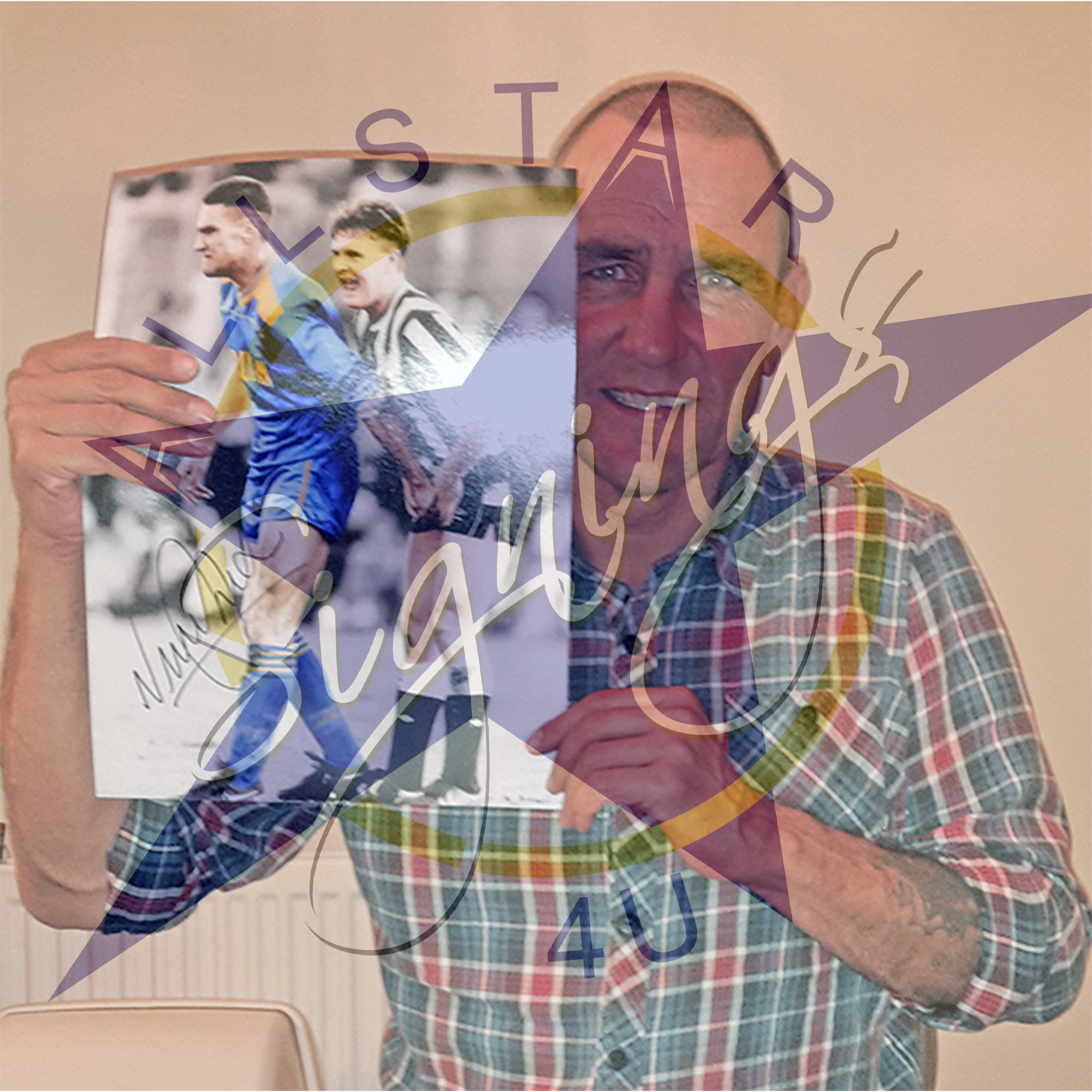 Vinnie Jones & Paul Gascoigne Signed Display – “Nutcracker” Moment